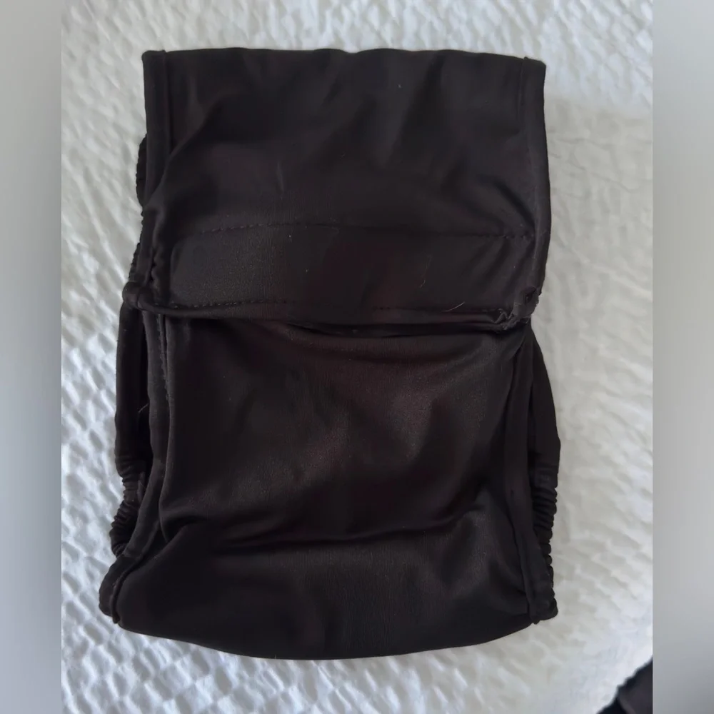 SOPHRESH Washable Male Medium Dog Diaper Wrap Leak Guard Pants in Black
